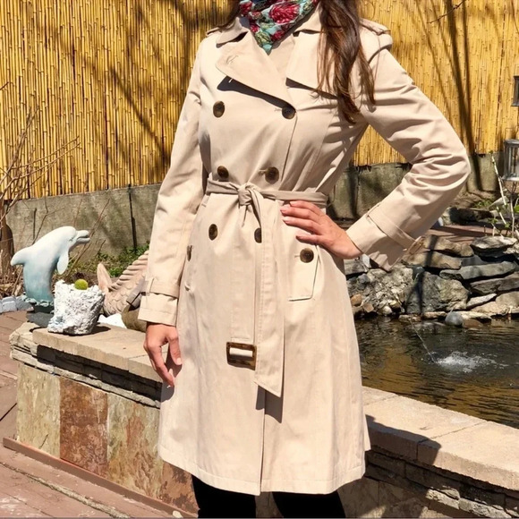 Ellen Tracy Jackets & Blazers - Ellen Tracy full length Trench Coat in Beige minimalist beige esthetic